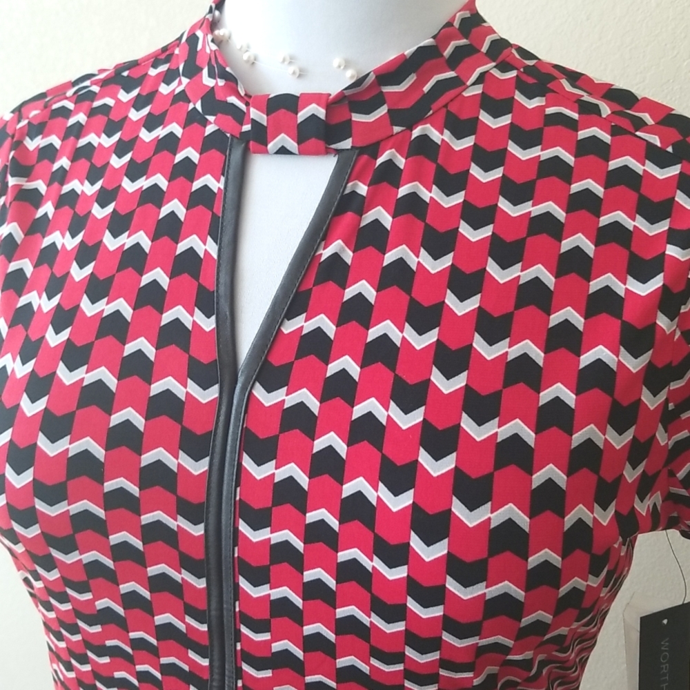 Leather Trim Top